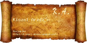 Kiszel Arzén névjegykártya
